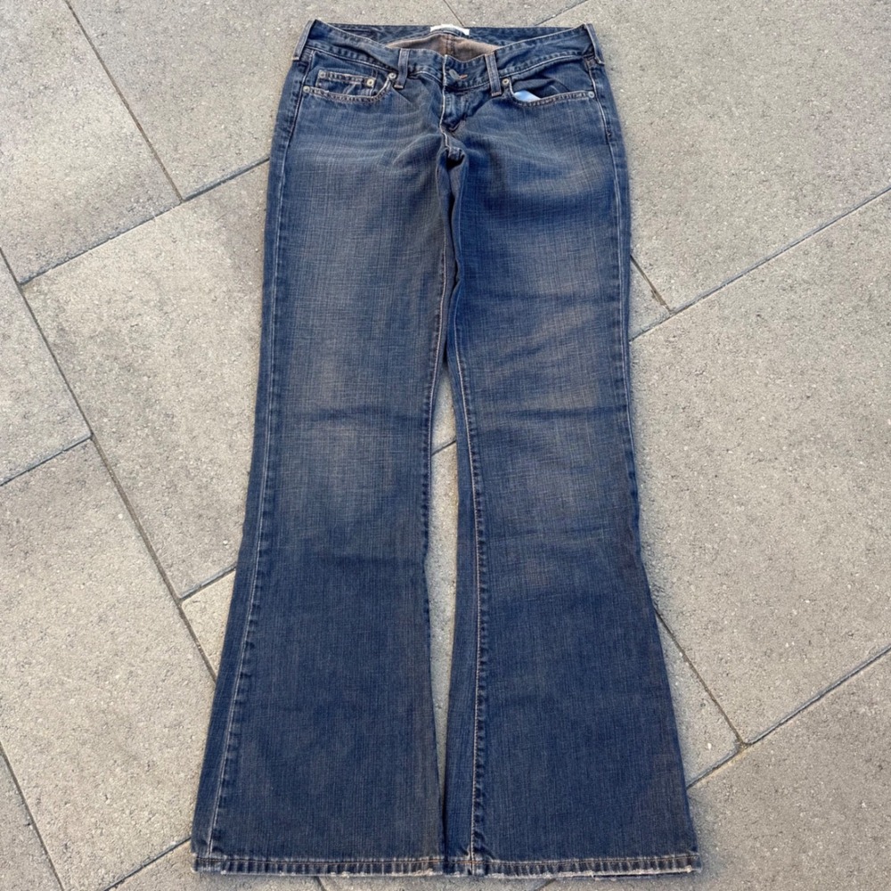 Abercrombie & Fitch Y2K Low Rise Flare Jeans Blue Denim 8L 100% Cotton